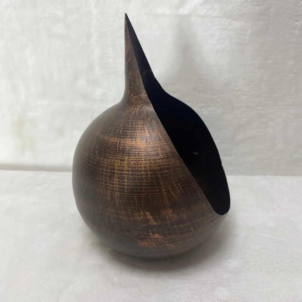 Rustic Metal Bowl Planter Catchall Dish Rustic Bronze Votive Holder‎